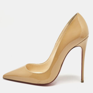 Christian Louboutin Beige Patent Leather So Kate Pumps Size 36