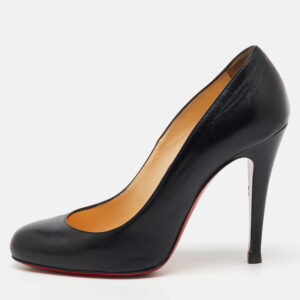 christian louboutin black leather ron ron pumps size 37