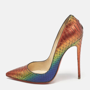 Christian Louboutin Multicolor Python So Kate Pumps Size 38