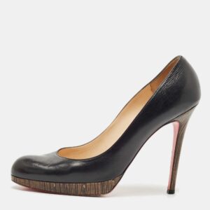 Christian Louboutin Black Leather Neofilo Platform Pumps Size 40
