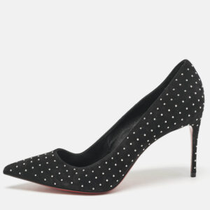 christian louboutin black suede pigalle follies pumps size 39.5