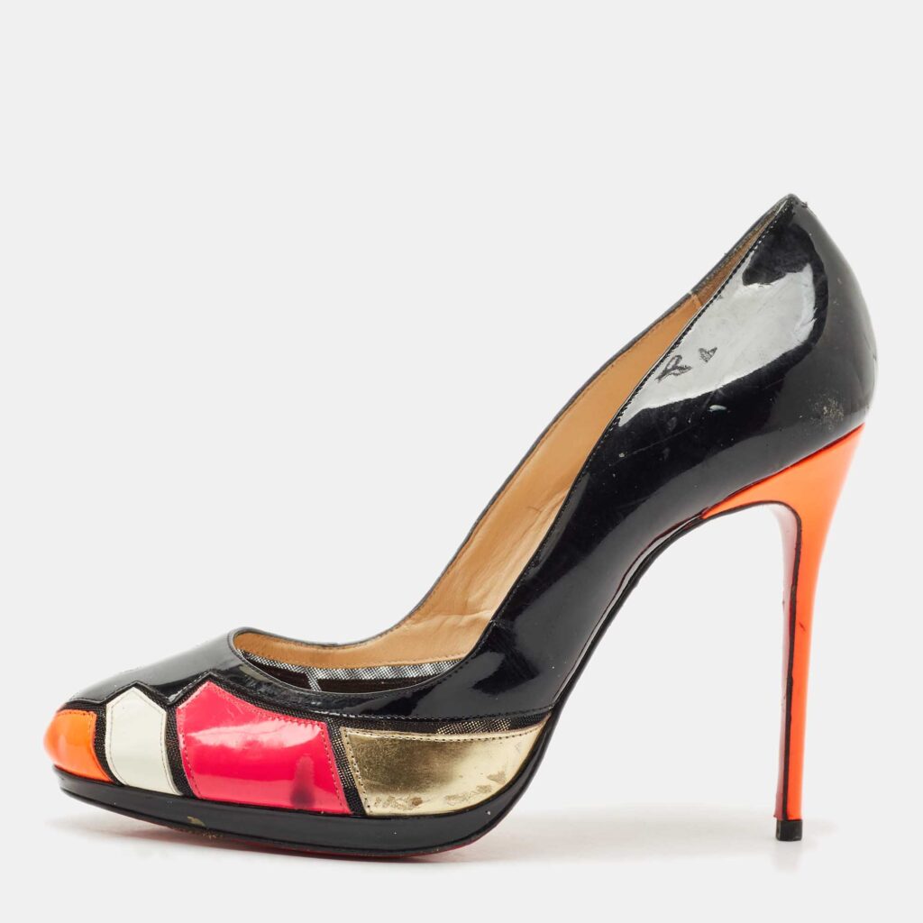 luxury-women-christian-louboutin-used-shoes-p1155664-003 Christian Louboutin Multicolor Patent Leather Astrogirl Pumps Size 38.5