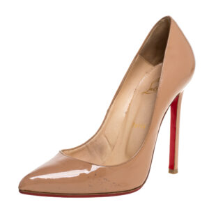 Christian Louboutin Beige Patent Leather So Kate Pumps Size 38.5