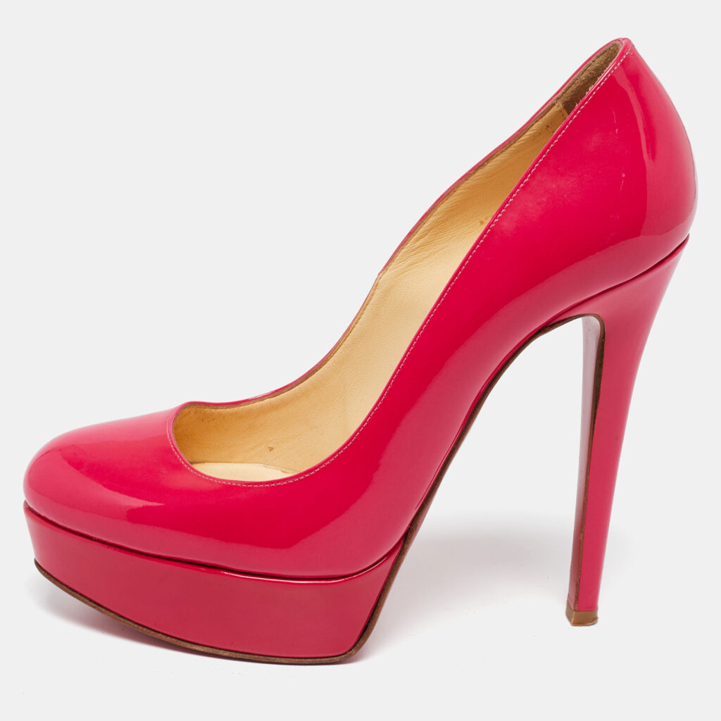 luxury-women-christian-louboutin-used-shoes-p622762-011-2 Christian Louboutin Neon Pink Patent Leather Bianca Pumps Size 36