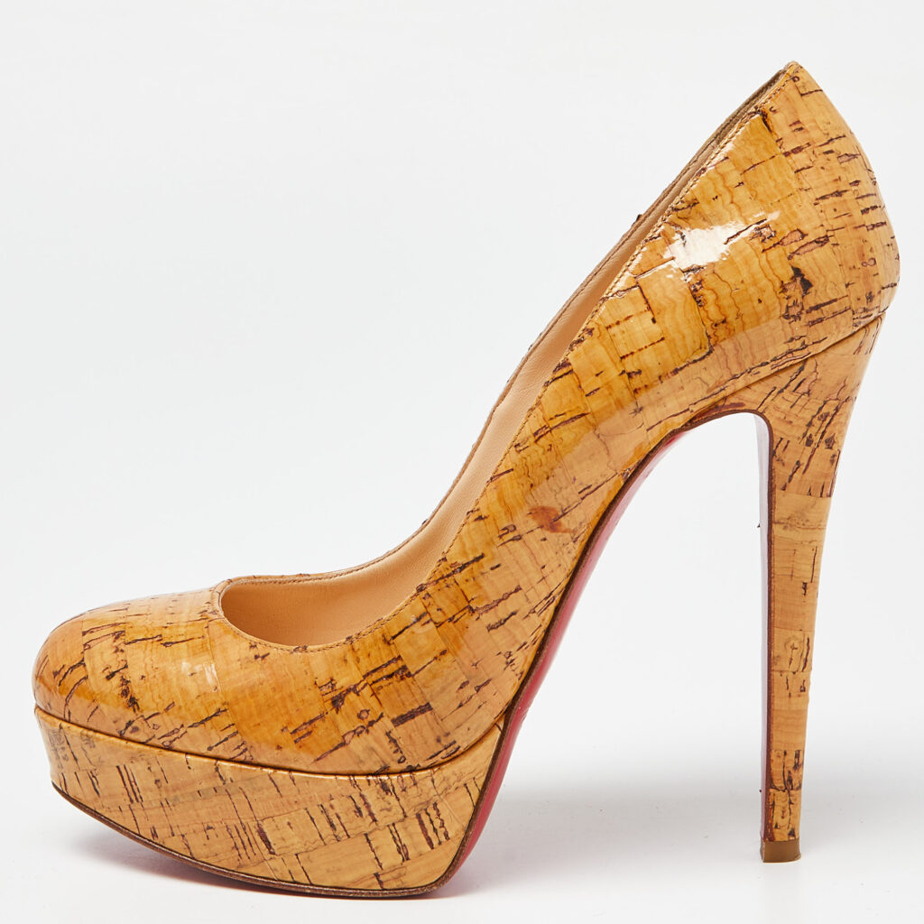 luxury-women-christian-louboutin-used-shoes-p889363-003 Christian Louboutin Beige Cork Bianca Platform Pumps Size 37.5
