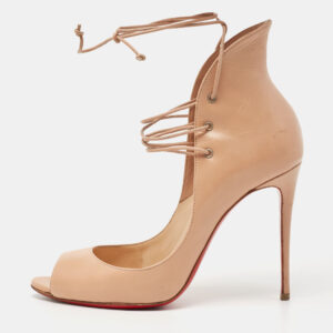Christian Louboutin Beige Leather Megavamp Pumps Size 36