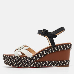 Christian Louboutin Tricolor Leather Lagoa Wedge Sandals Size 40
