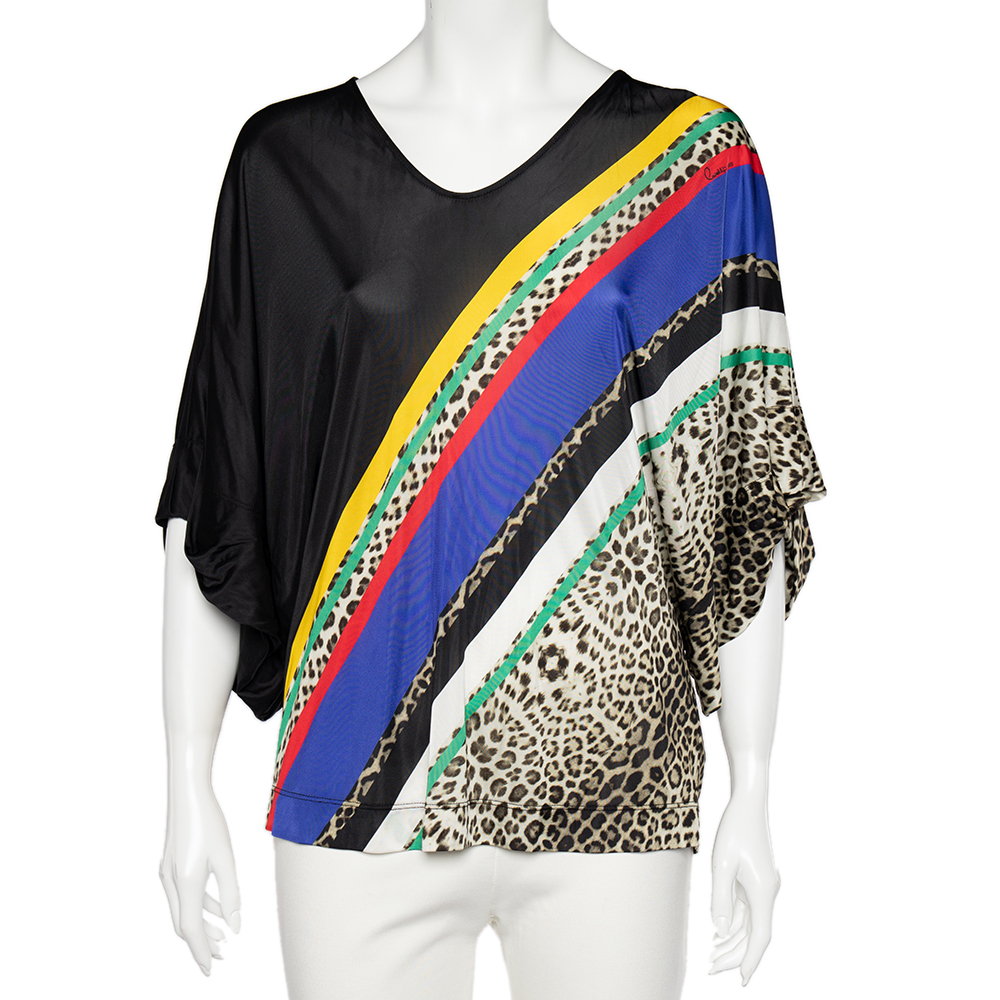 luxury-women-class-by-roberto-cavalli-new-clothes-p518841-007-2 Class by Roberto Cavalli Multicolor Printed Jersey Oversized Top M