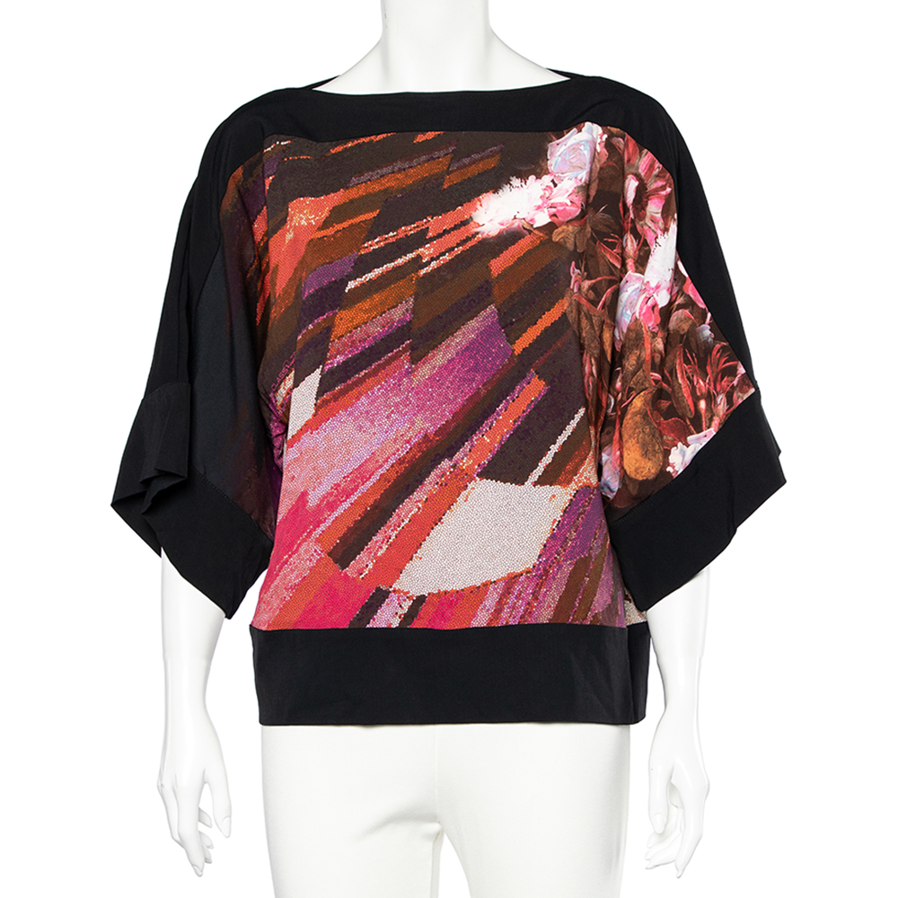 luxury-women-class-by-roberto-cavalli-used-clothes-p515529-005-1 Class by Roberto Cavalli Multicolored Printed Crepe Blouse M