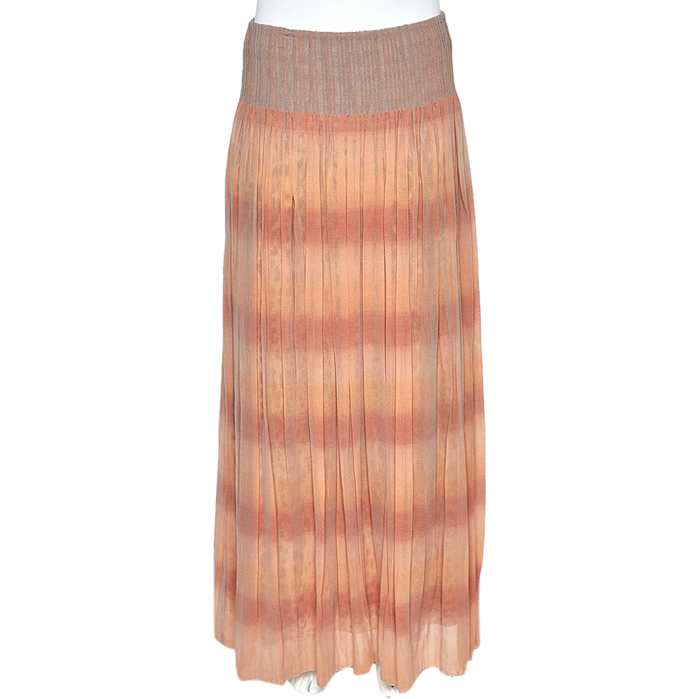 luxury-women-class-by-roberto-cavalli-used-clothes-p541433-001-2 Class by Roberto Cavalli Pink & Animal Printed Silk Layered Maxi Skirt L