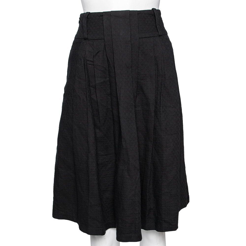 luxury-women-class-by-roberto-cavalli-used-clothes-p613009-001-2 Class by Roberto Cavalli Black Cotton High Waist Skirt S