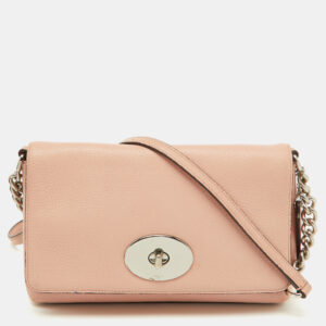 Coach Light Pink Leather Crosstown Flap Shoulder Bag