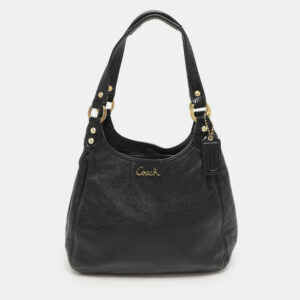 Coach Black Leather Ashley Hobo