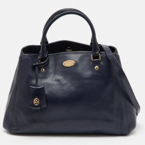 Coach Navy Blue Leather Margot Carryall Satchel