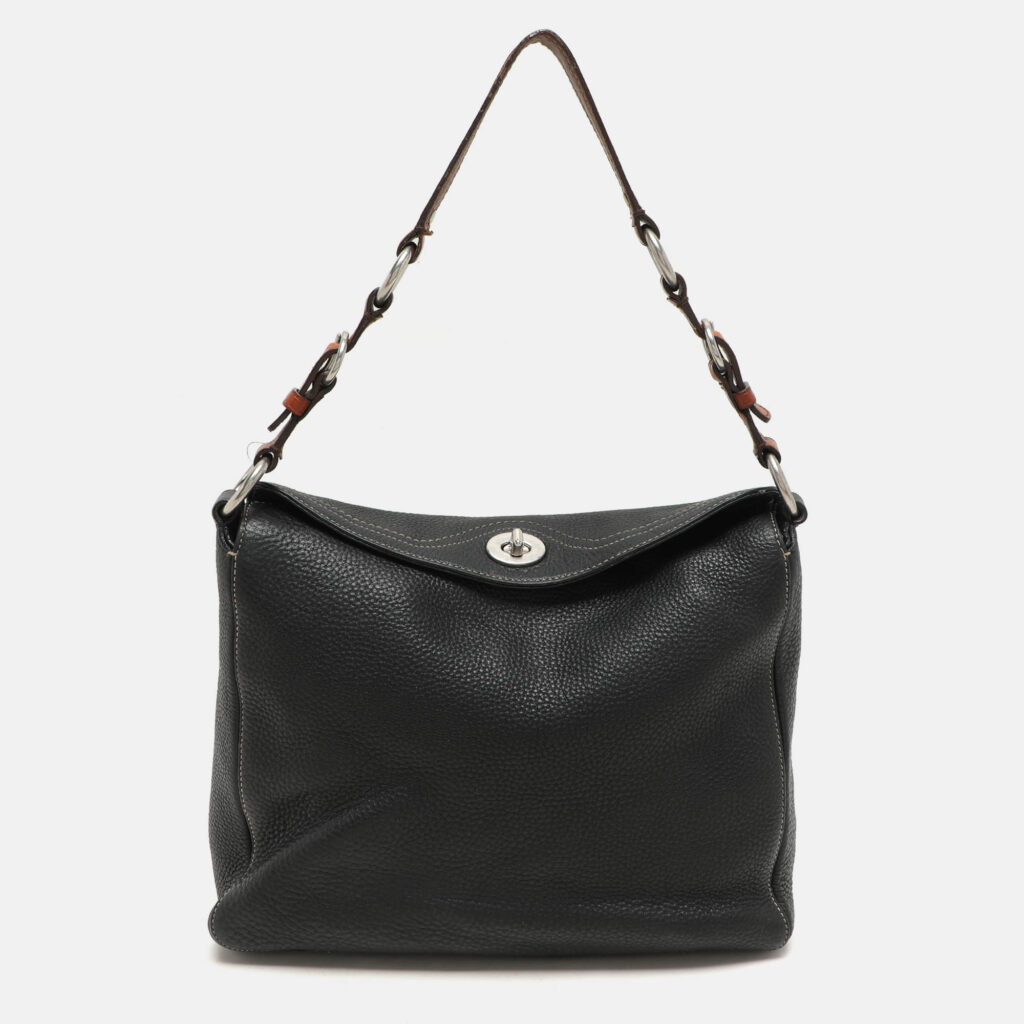 luxury-women-coach-used-handbags-p1156063-019 Coach Black Leather Chelsea Turnlock Hobo