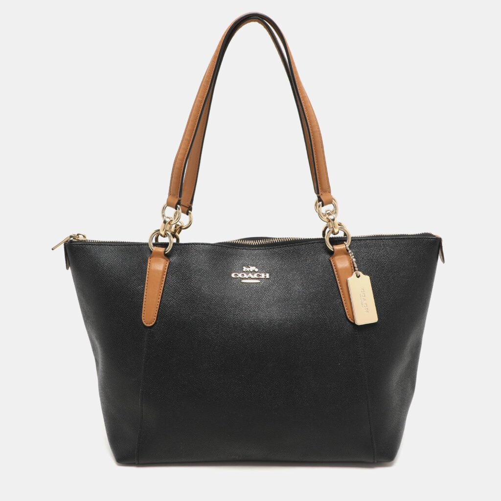 luxury-women-coach-used-handbags-p1157902-005 Coach Black Leather Ava Tote
