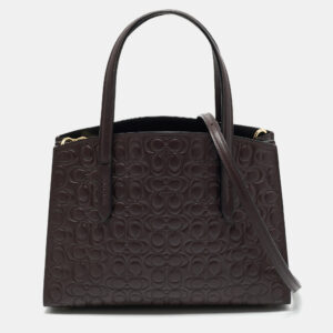 coach burgundy signature leather charlie carryall 28 bag