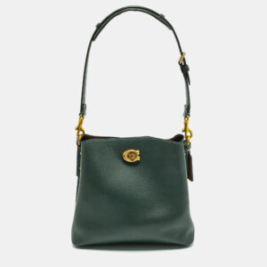 Coach Dark Green Leather Willow Bucket Bag