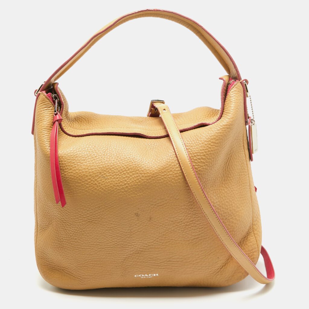 luxury-women-coach-used-handbags-p995297-006 Coach Beige Leather Bleecker Hobo