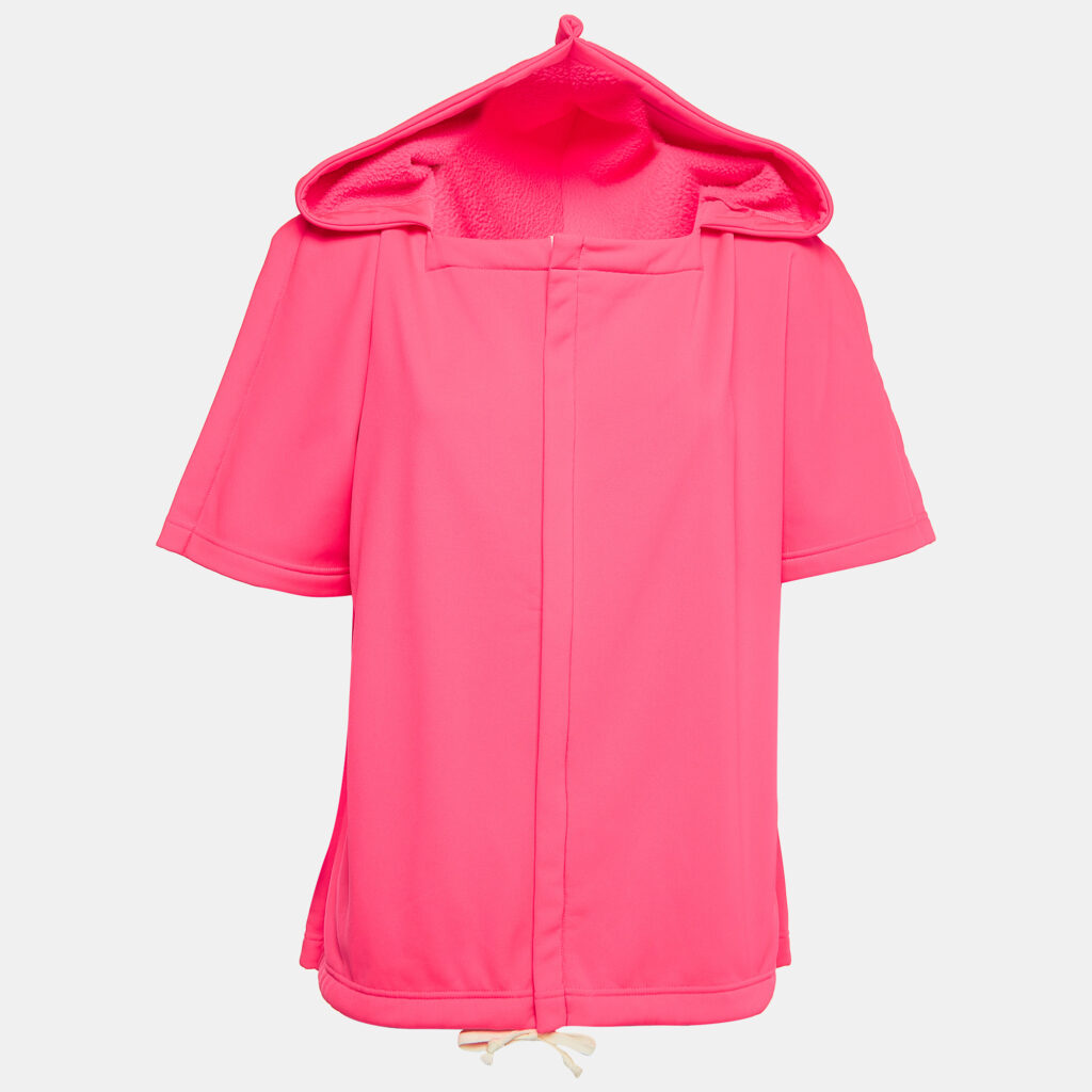 luxury-women-commes-des-garcons-used-clothes-p903689-002 Comme des Garcons Pink Jersey Zip-Up Hooded Jacket M
