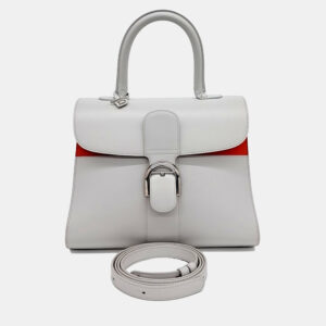 Delvaux Grey Leather Briand MM bag