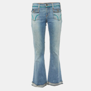 D&G Blue Washed Denim Straight Fit Jeans S/Waist 30"