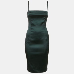 D&G Green Satin Strappy Short Dress S
