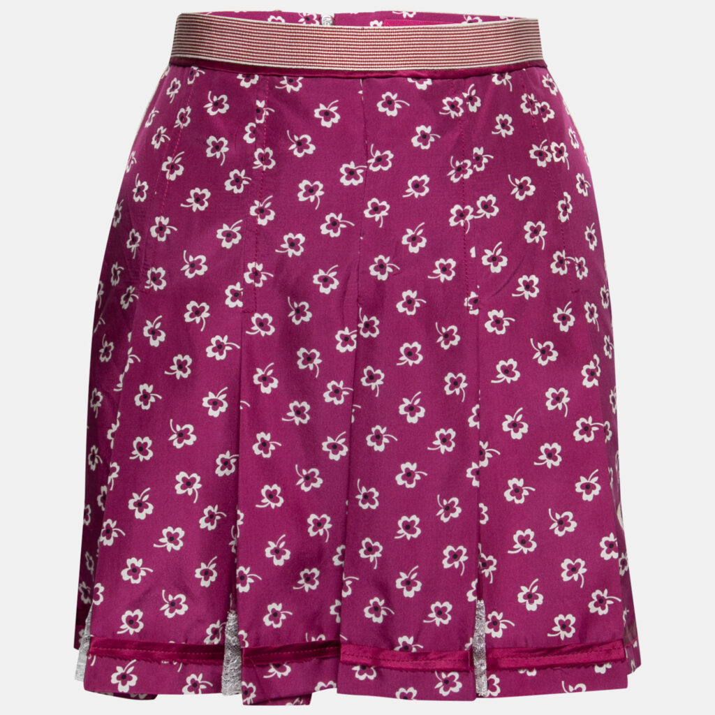 luxury-women-dg-used-clothes-p736015-001 D&G by Dolce & Gabbana Pink Printed Silk Mini Skirt S