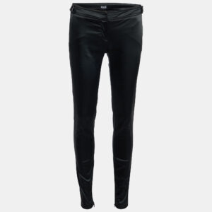D&G Black Satin Slim Fit Trousers S