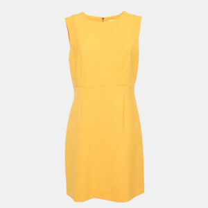 Diane Von Furstenberg Orange Stretch Knit Carrie Shift Dress L