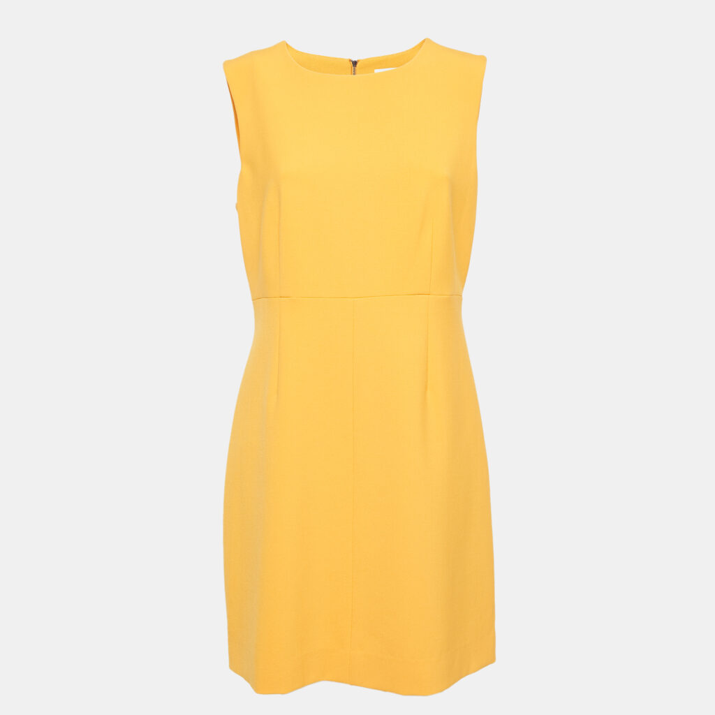 luxury-women-diane-von-furstenberg-used-clothes-p1029028-001 Diane Von Furstenberg Orange Stretch Knit Carrie Shift Dress L