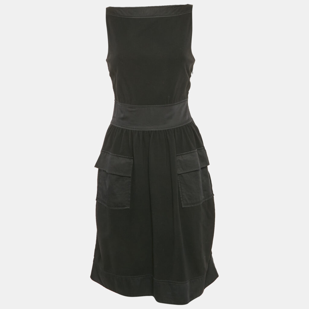 luxury-women-diane-von-furstenberg-used-clothes-p1103228-002 Diane Von Furstenberg Black Jersey Sleeveless Zanne Dress S