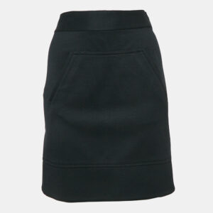 Diane Von Furstenberg Black Wool Jersey Jourdan Mini Skirt S
