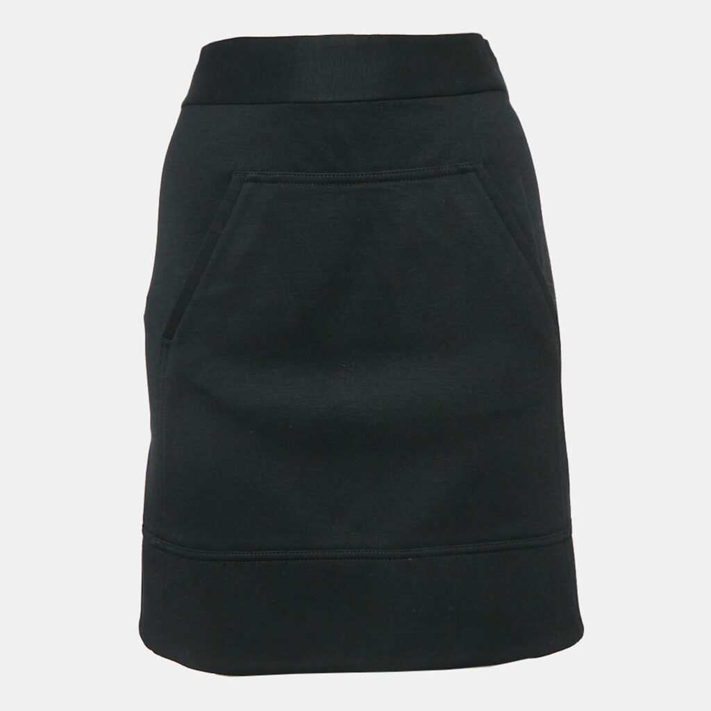 luxury-women-diane-von-furstenberg-used-clothes-p1104079-004 Diane Von Furstenberg Black Wool Jersey Jourdan Mini Skirt S