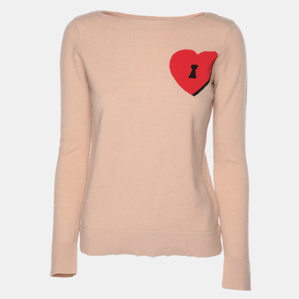 luxury-women-diane-von-furstenberg-used-clothes-p1107760-001 Diane Von Furstenberg Beige Knit Wool Phima Locket Sweater M