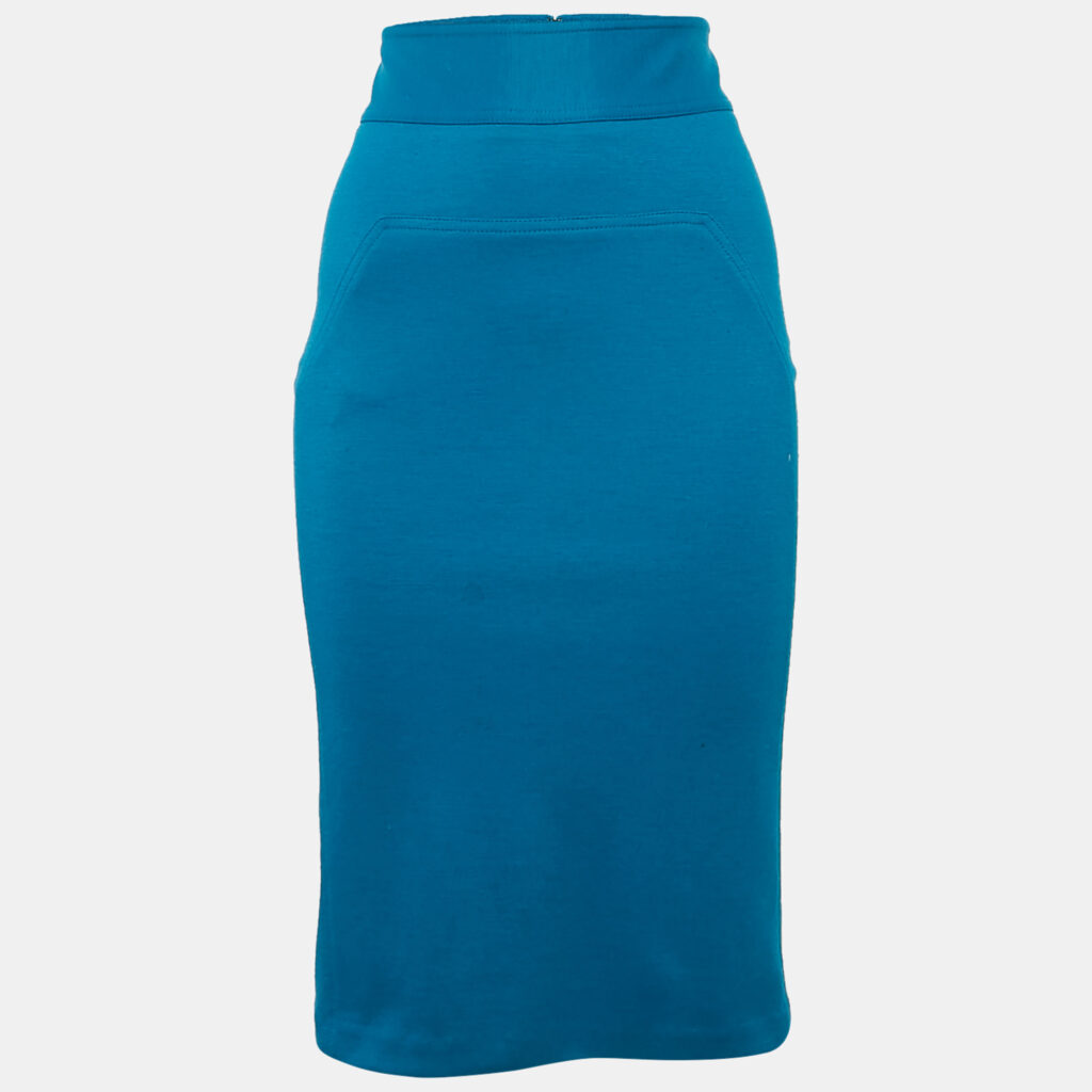 luxury-women-diane-von-furstenberg-used-clothes-p1107877-001 Diane Von Furstenberg Blue Jersey Martey Pencil Skirt S