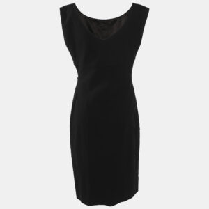 diane von furstenberg black jersey dress m