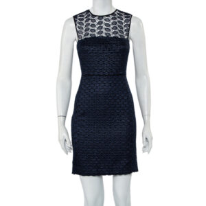 Diane Von Furstenberg Navy Blue Kinchu SG Lace Dress S