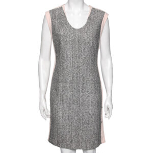 Diane von Furstenberg Colorblock Crepe & Tweed Paneled Katherine Dress M