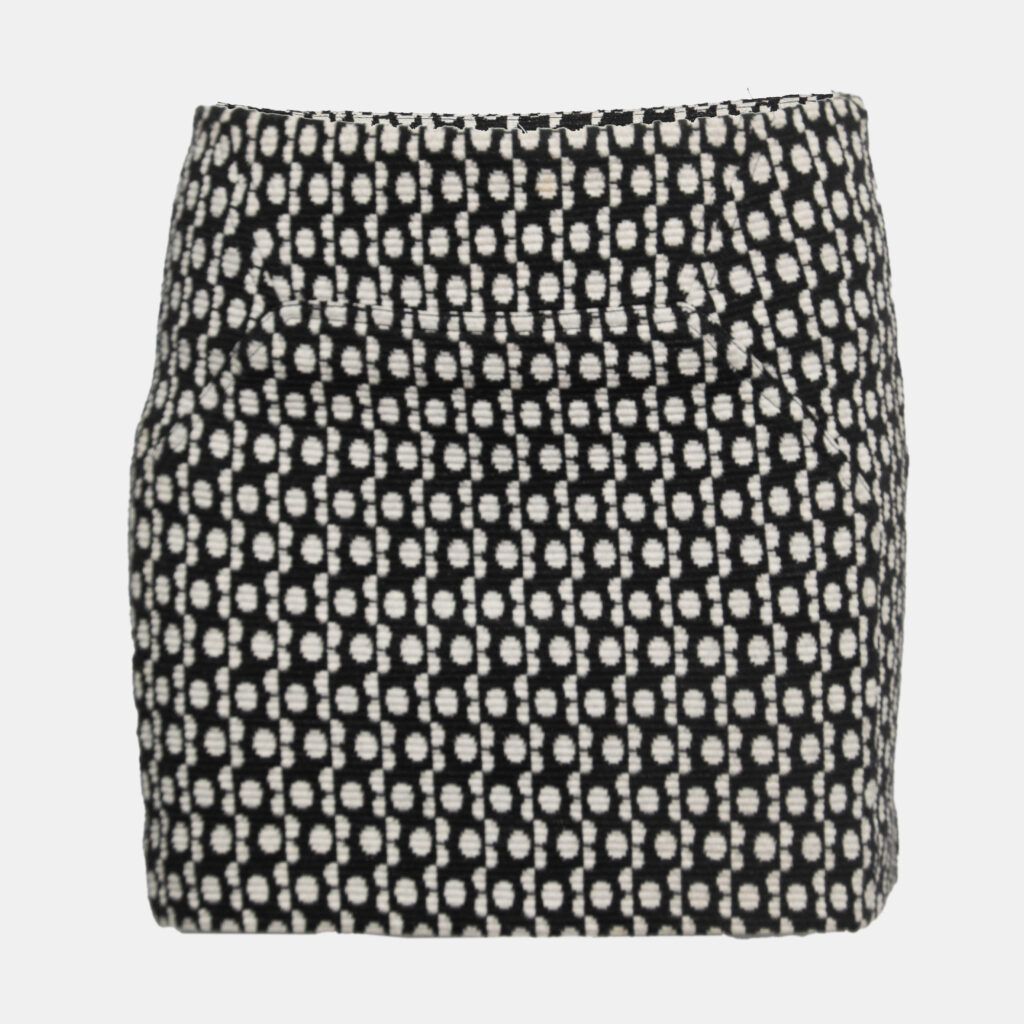luxury-women-diane-von-furstenberg-used-clothes-p819497-001 Diane von Furstenberg Black Wool Jacquard Kawa Mini Skirt S