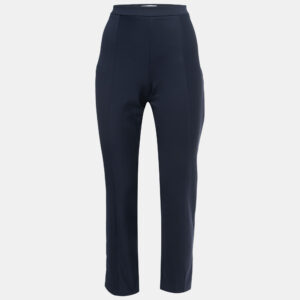 Diane von Furstenberg Navy Blue Stretch Knit Slim Fit Pants L