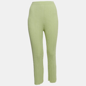 Dion Lee Mint Green Ribbed Knit Pants M