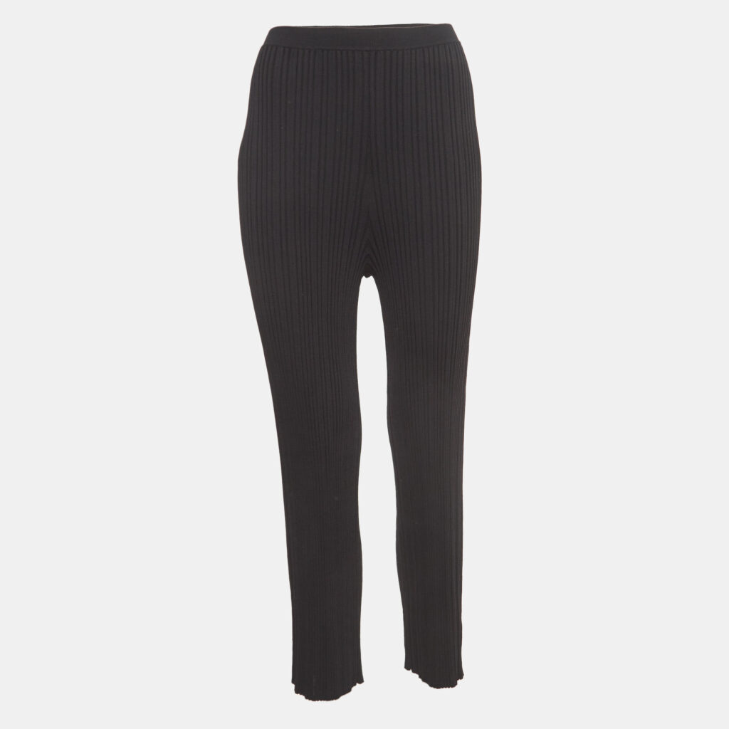 luxury-women-dion-lee-new-clothes-p918891-001 Dion Lee Black Rib Knit Elasticated Waist Float Pants L