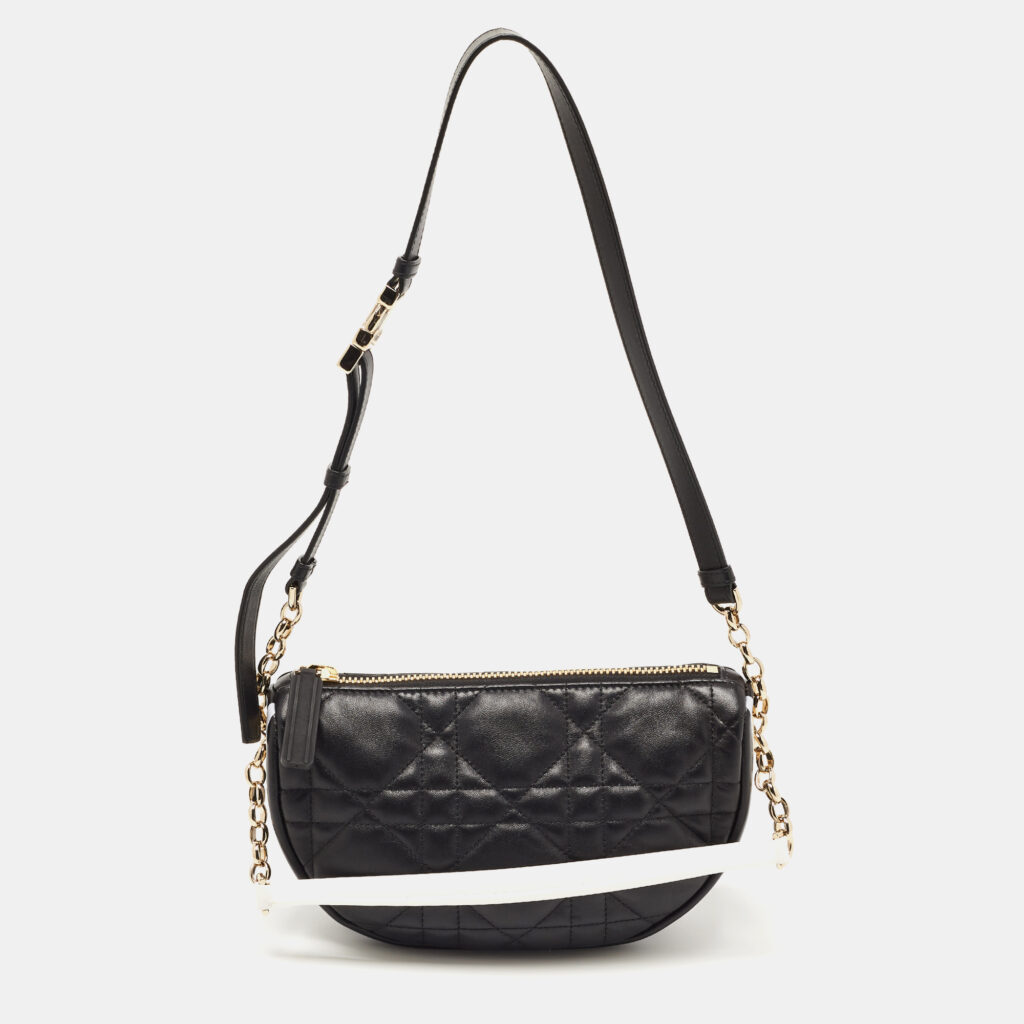 luxury-women-dior-new-handbags-p853484-009 Dior Black Cannage Leather Small Vibe Hobo