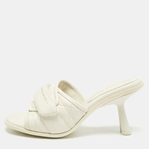 dior off white quilted leather diorevolution slide sandals size 37