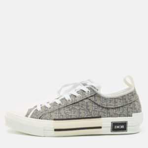 dior grey oblique canvas b23 low top sneakers size 45