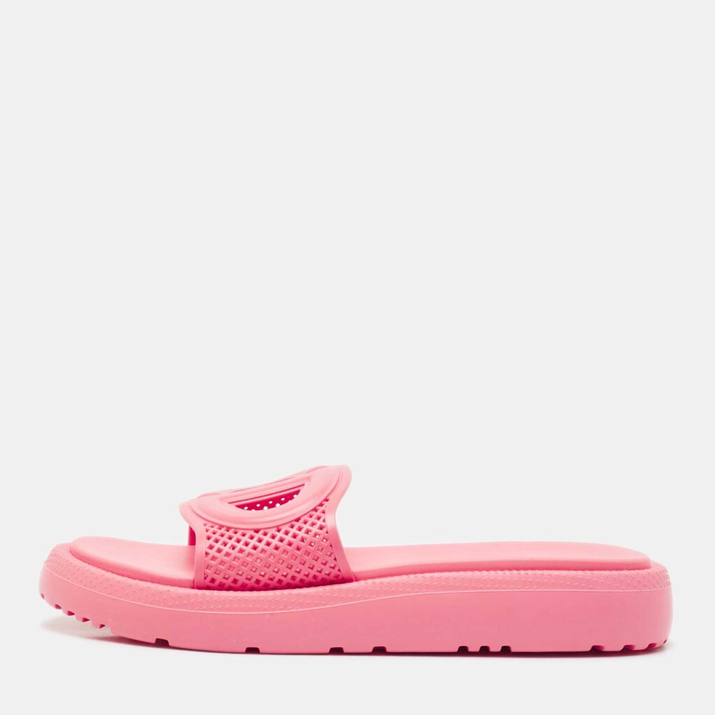 luxury-women-dior-new-shoes-p1169292-004 Dior Pink Rubber Dioriviera D-Club Slide Sandals Size 38