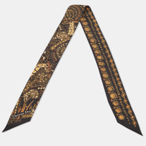 Dior Black Animals Giraffe Print Silk Mitzah Scarf