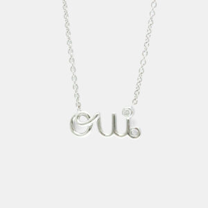 Christian Dior 18K White Gold Diamond Dioramour Pendant Necklace