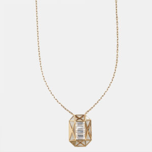 Dior Crystals Gold Tone Long Necklace